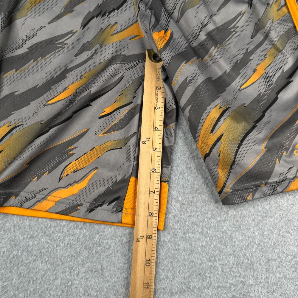 Adidas Gym Basketball Shorts Youth XL 18/20 Gray Orange Geometric Sports - Picture 3 of 8